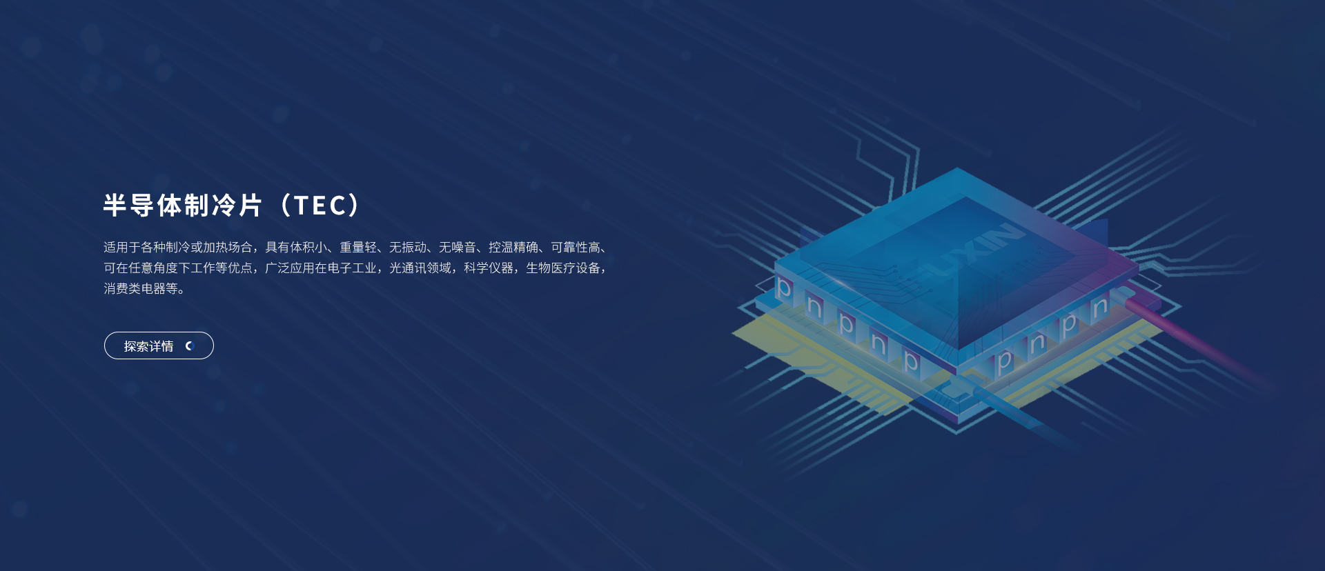 富信科技主營微型半導體制冷器件、電子半導體制冷片、半導體制冷原器件、基因擴增儀升溫降溫模塊